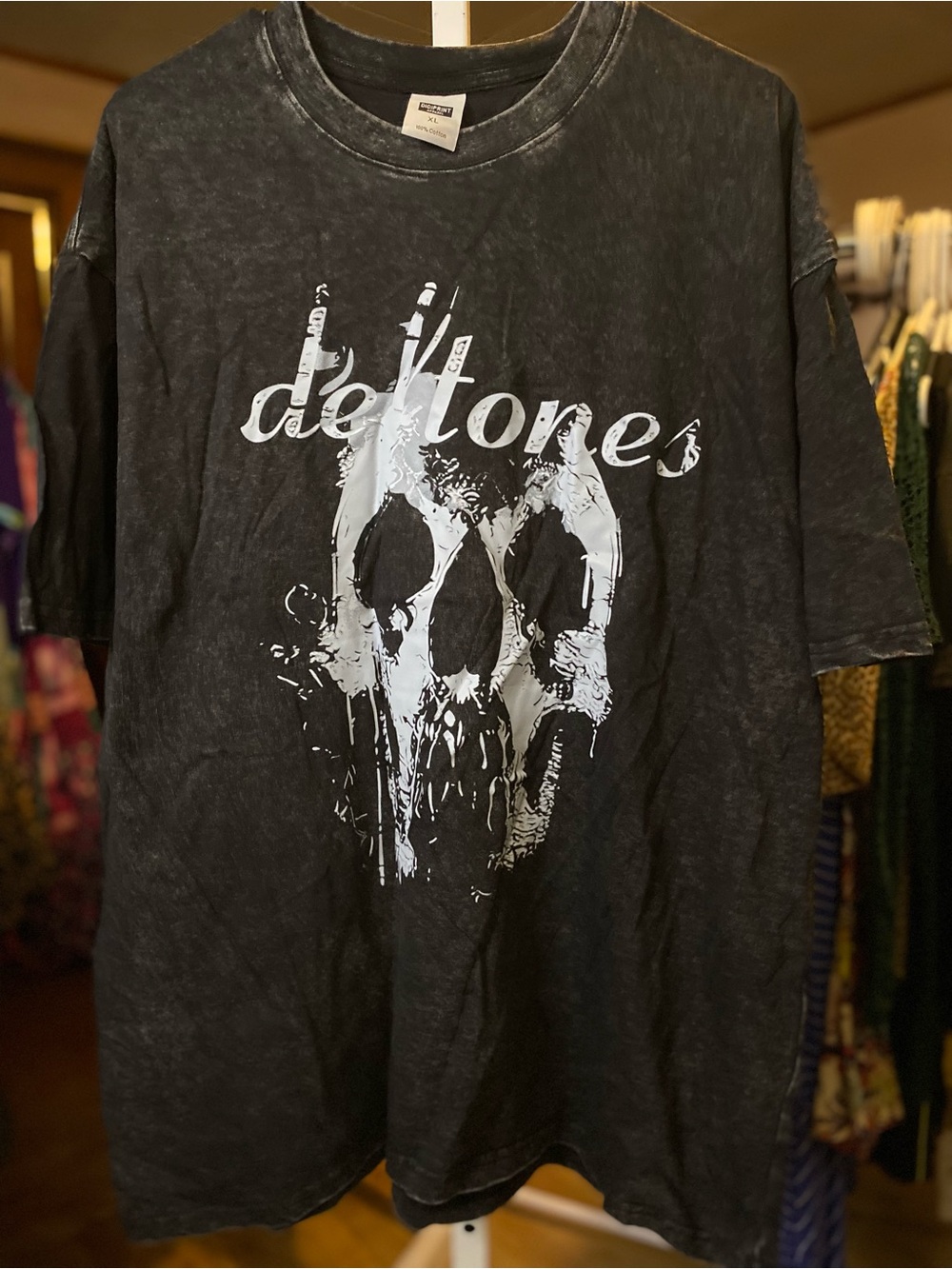 Deftones Skull Black Graphic Short-Sleeve Tee